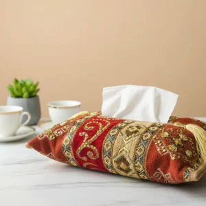 Tissue Box Cover Orange Red