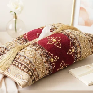 Tissue Box Cover Red Rose