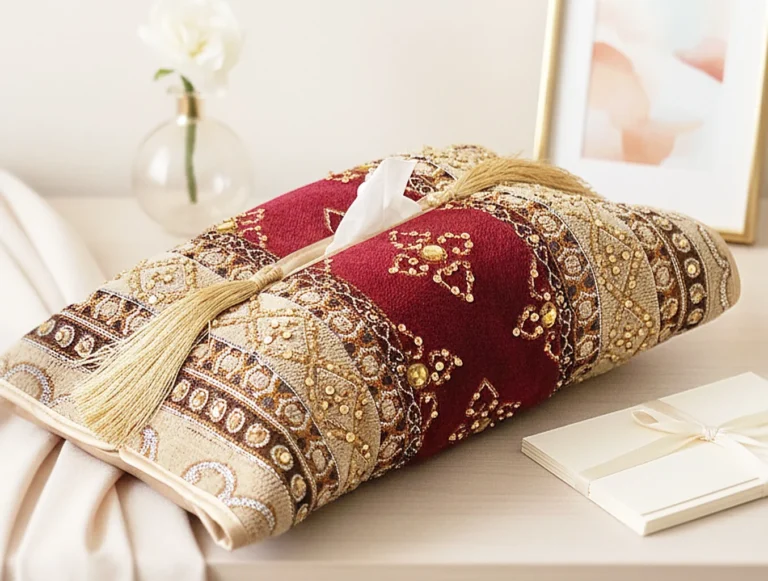 Tissue Box Cover Red Rose