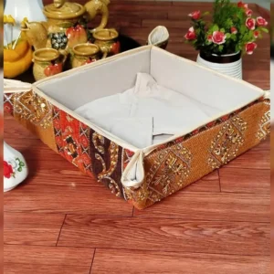 Hand crafted Mustard cocoa basket