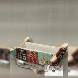 hand made Azure amber cutlery tray