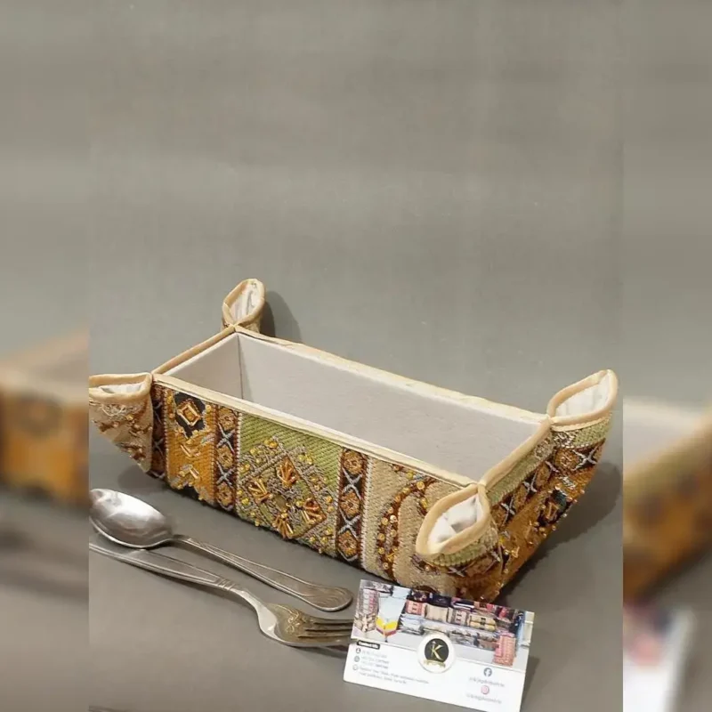 hand made pistachio luxe cutlery tray