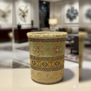 hand made pistachio luxe waste bin