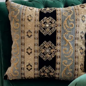 hand made smoky charcoal cushion cover