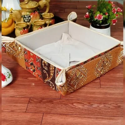 Hand crafted Mustard cocoa basket