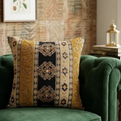 hand made black majesty cushion cover