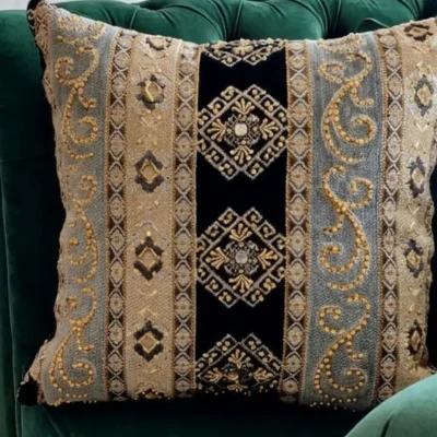 hand made smoky charcoal cushion cover